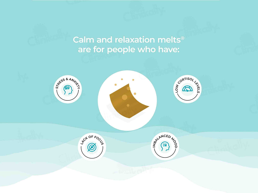 Wellbeing Nutrition Melts Into Calm & Relaxation Oral Strip - Soothing Mango Flavour-Clinikally