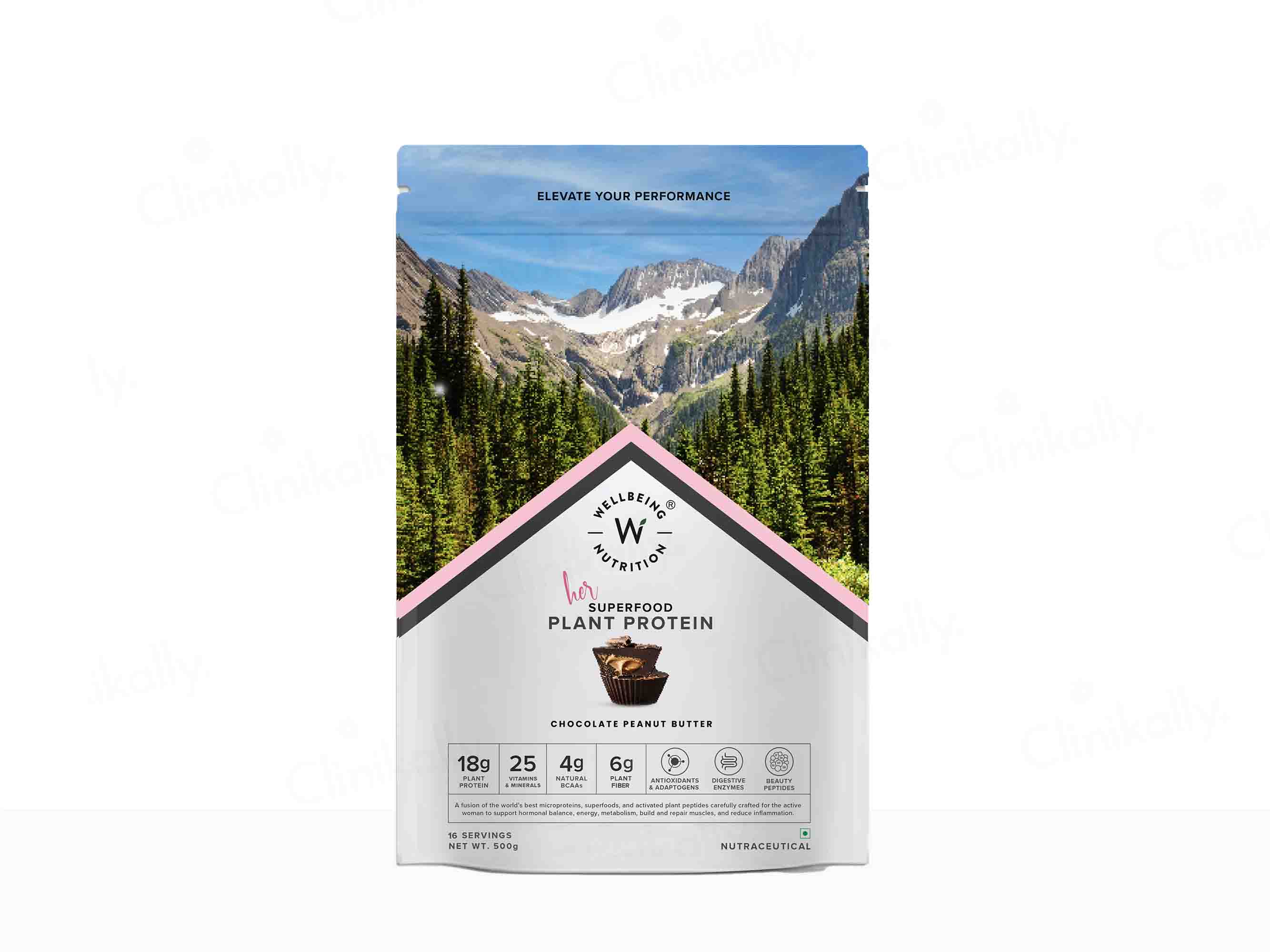 Wellbeing Nutrition Her Superfood Plant Protein Powder For Women - Chocolate Peanut Butter Flavour-Clinikallly