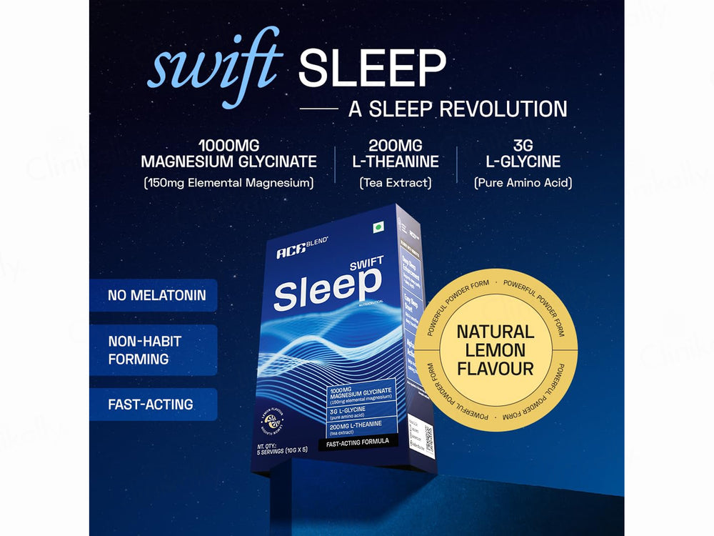 Ace Blend Swift Sleep Veg Nutraceutical Powder - Lemon Flavour