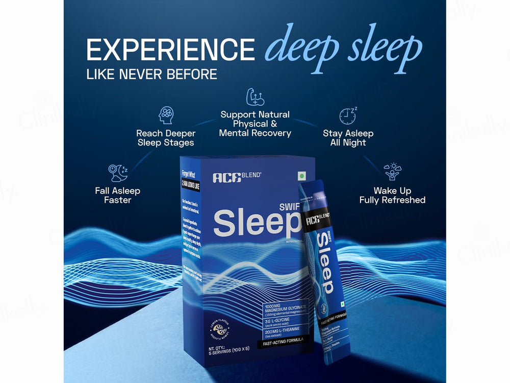 Ace Blend Swift Sleep Veg Nutraceutical Powder - Lemon Flavour