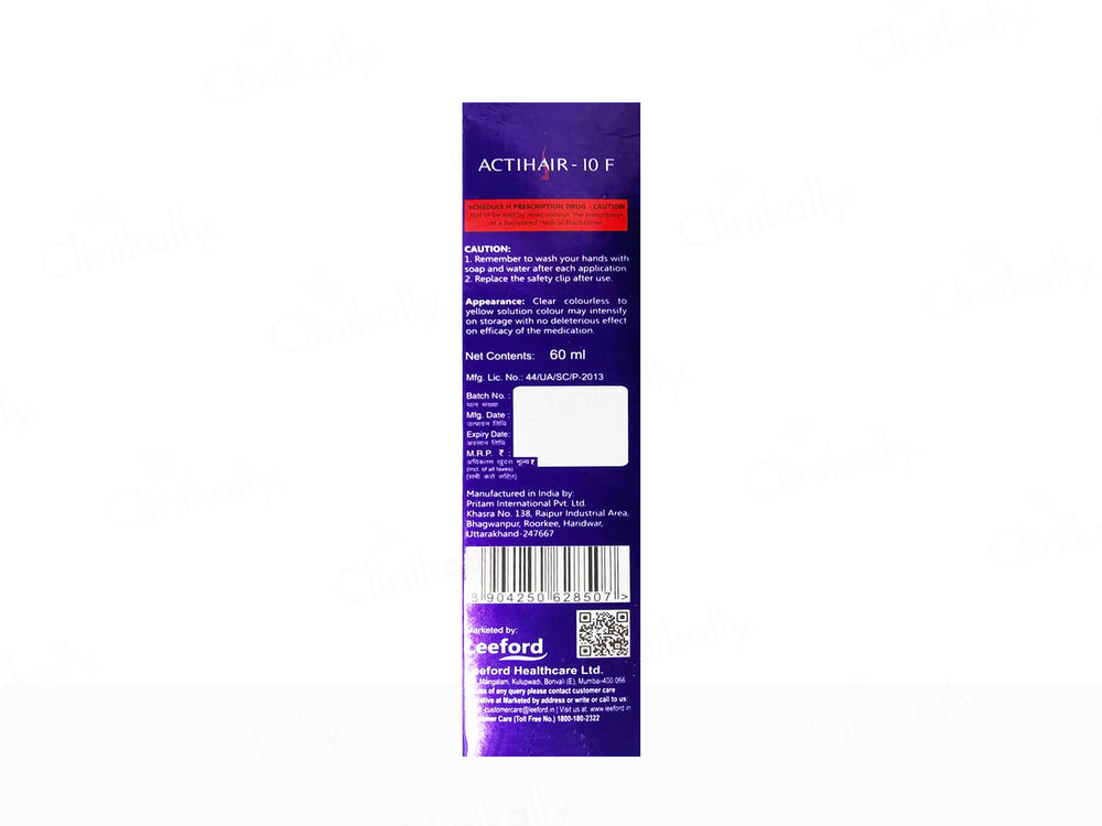 Actihair-10 F Hair Regain Treatment Topical Solution