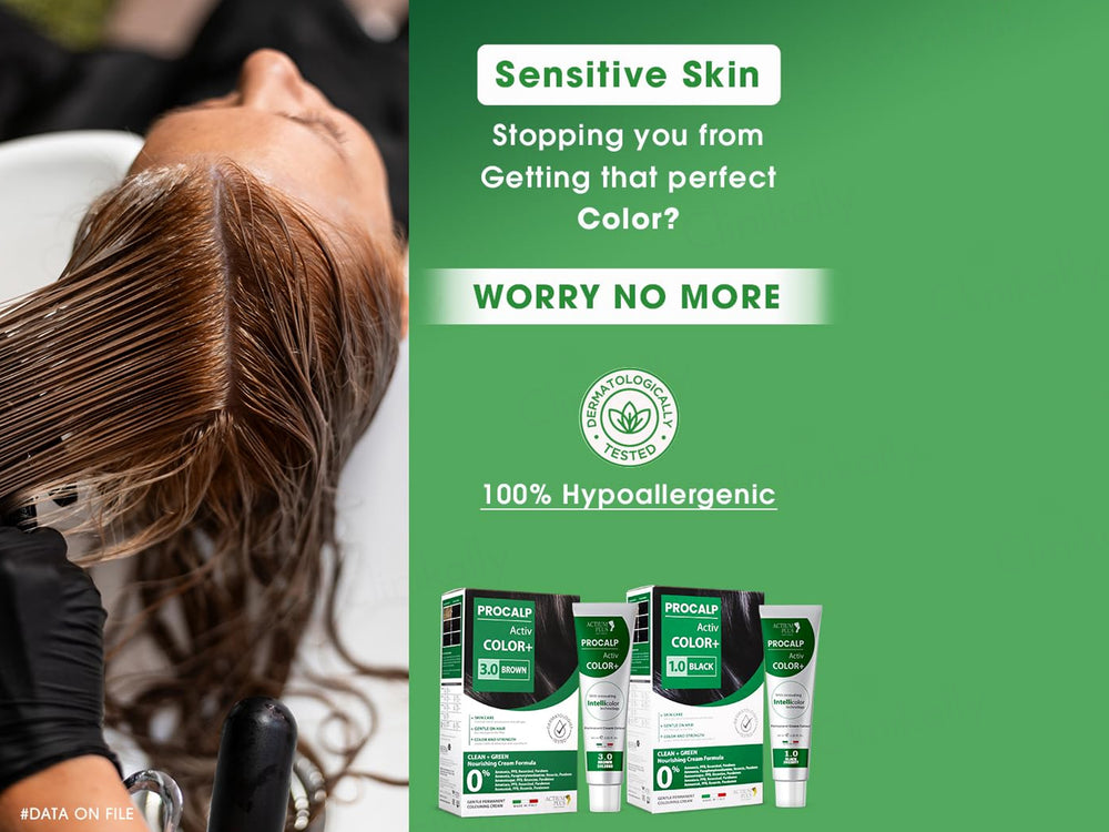 Actium Plus Procalp Activ Color+ Nourishing Gentle Permanent Colouring Cream Kit - 3.0 Brown