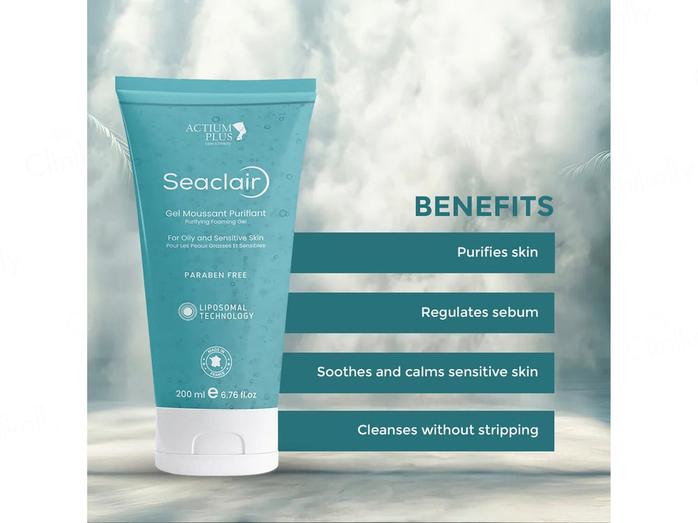 Actium Plus Seaclair Purifying Foaming Gel For Oily and Sensitive Skin