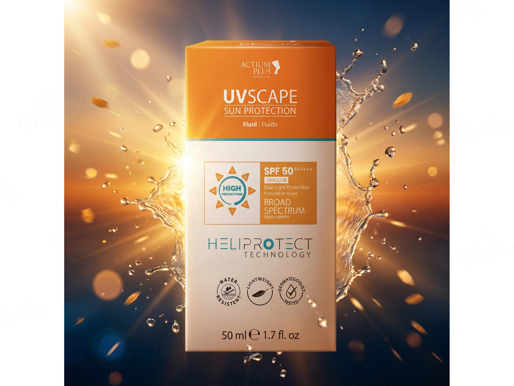 Actium Plus UVscape Sun Protection Broad Spectrum Fluid Sunscreen SPF 50 PA++++