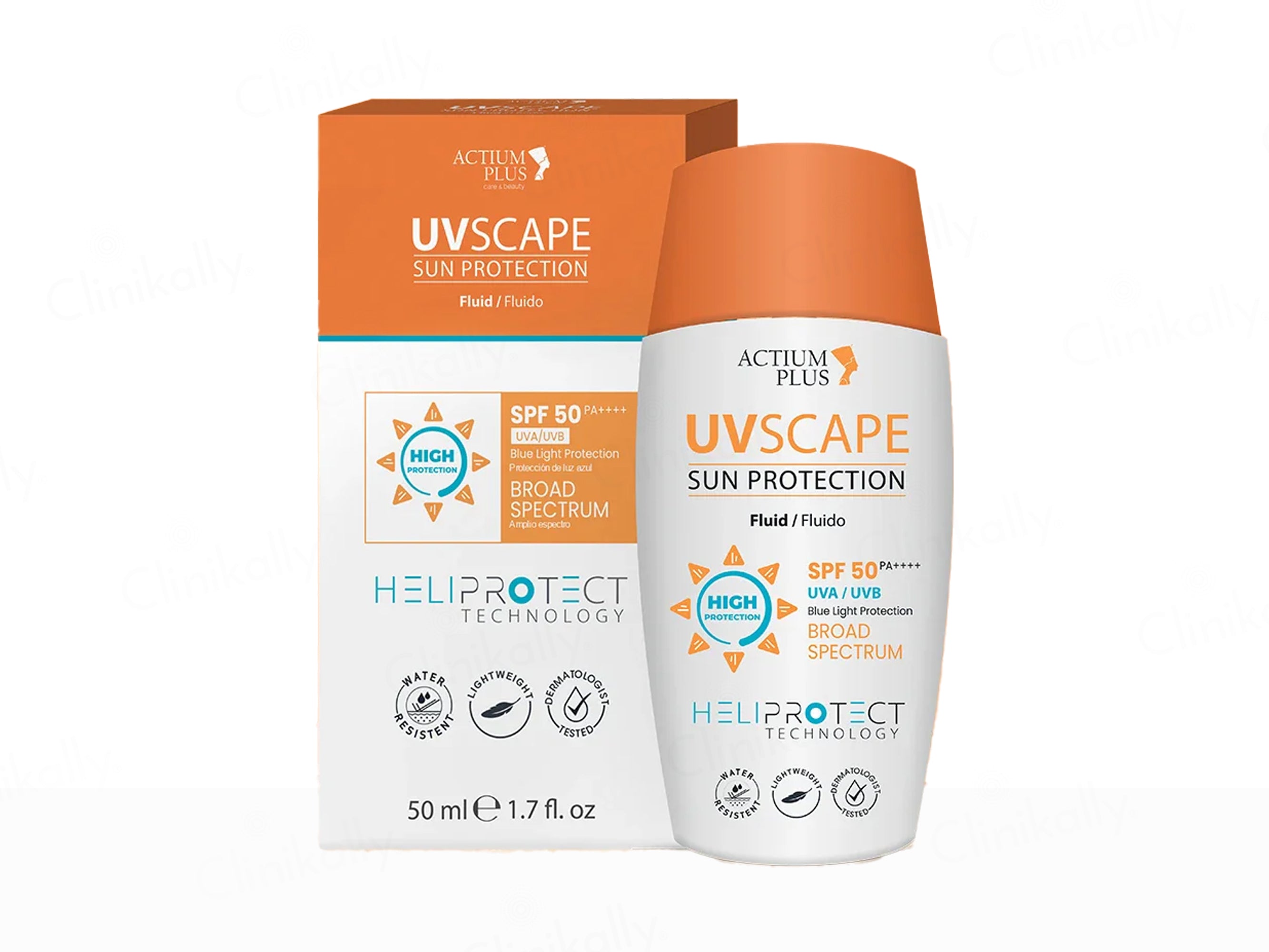 Actium Plus UVscape Sun Protection Broad Spectrum Fluid Sunscreen SPF 50 PA++++