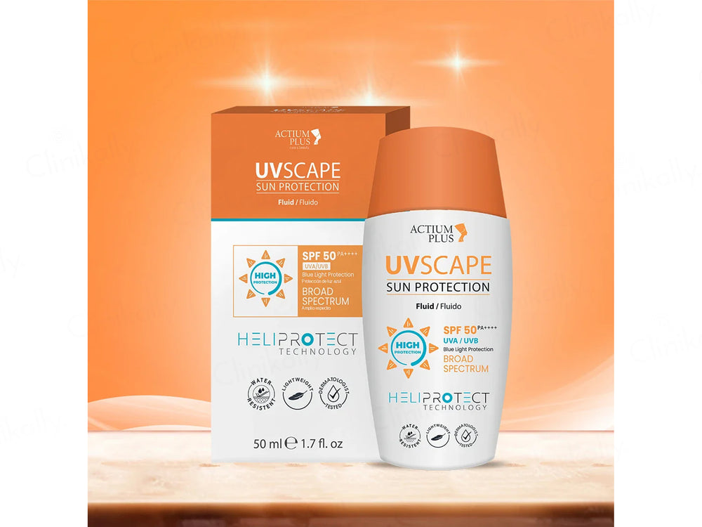 Actium Plus UVscape Sun Protection Broad Spectrum Fluid Sunscreen SPF 50 PA++++