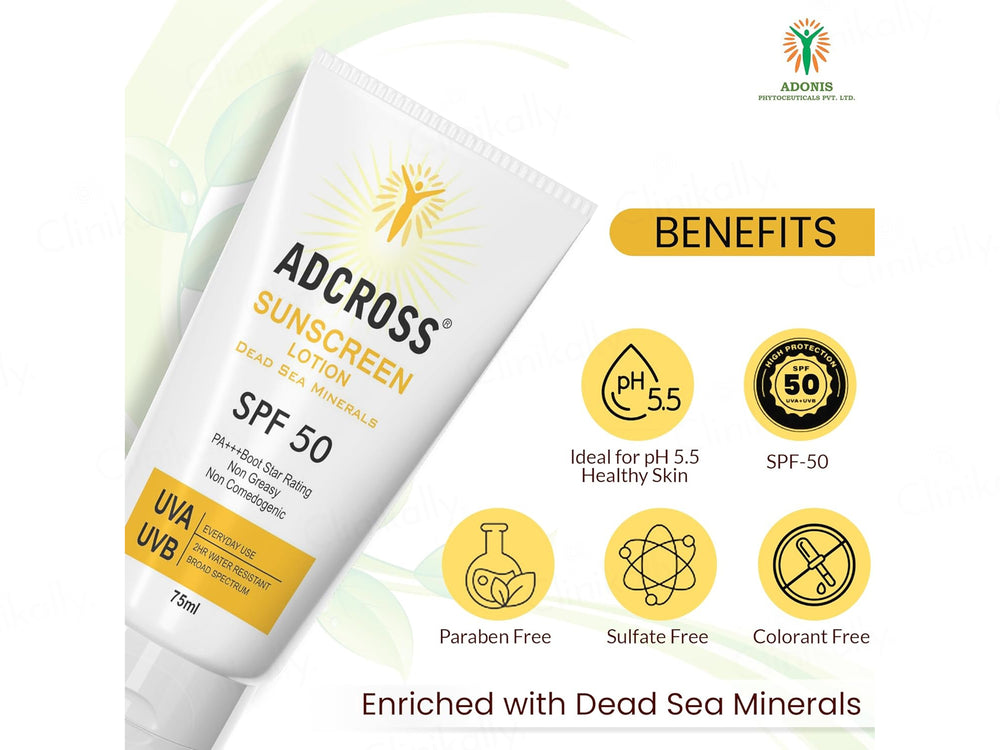 Adonis Adcross Sunscreen Lotion SPF 50 PA+++