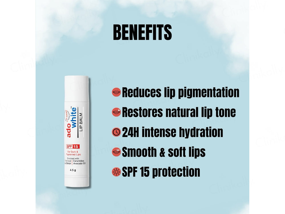 Adonis Ado White Lip Balm SPF 15 For Dark & Pigmented Lips