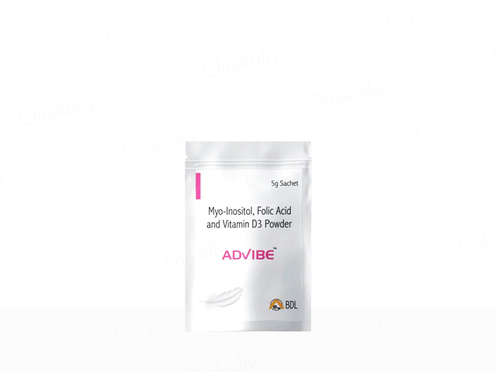 Advibe Myo-Inositol, Folic Acid & Vitamin D3 Nutraceutical Powder