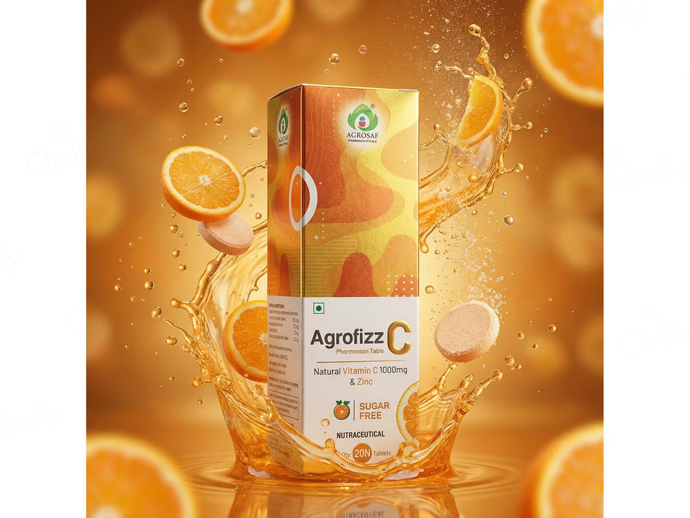 Agrofizz C Natural Vitamin C 1000mg & Zinc Sugar Free Effervescent Tablet