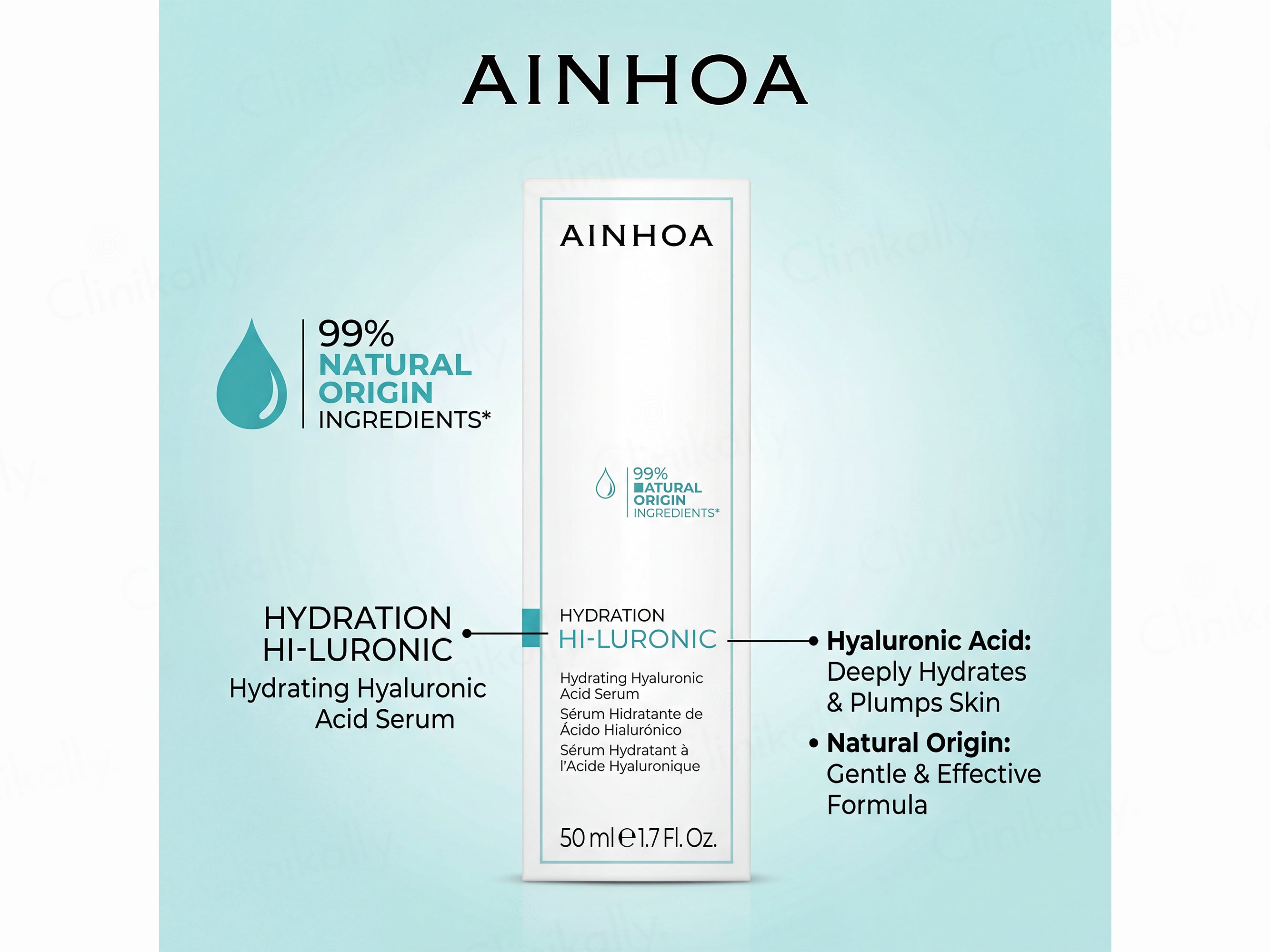 Ainhoa HI-Luronic Hydrating Hyaluronic Acid Serum