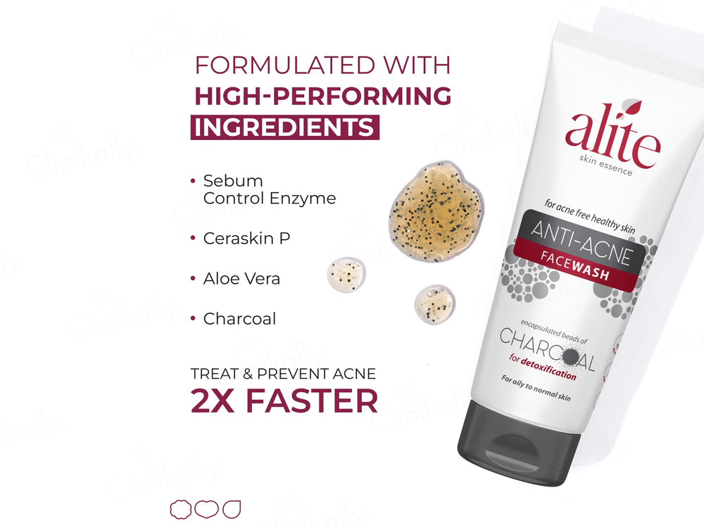 Alite Anti-Acne Charcoal Face Wash