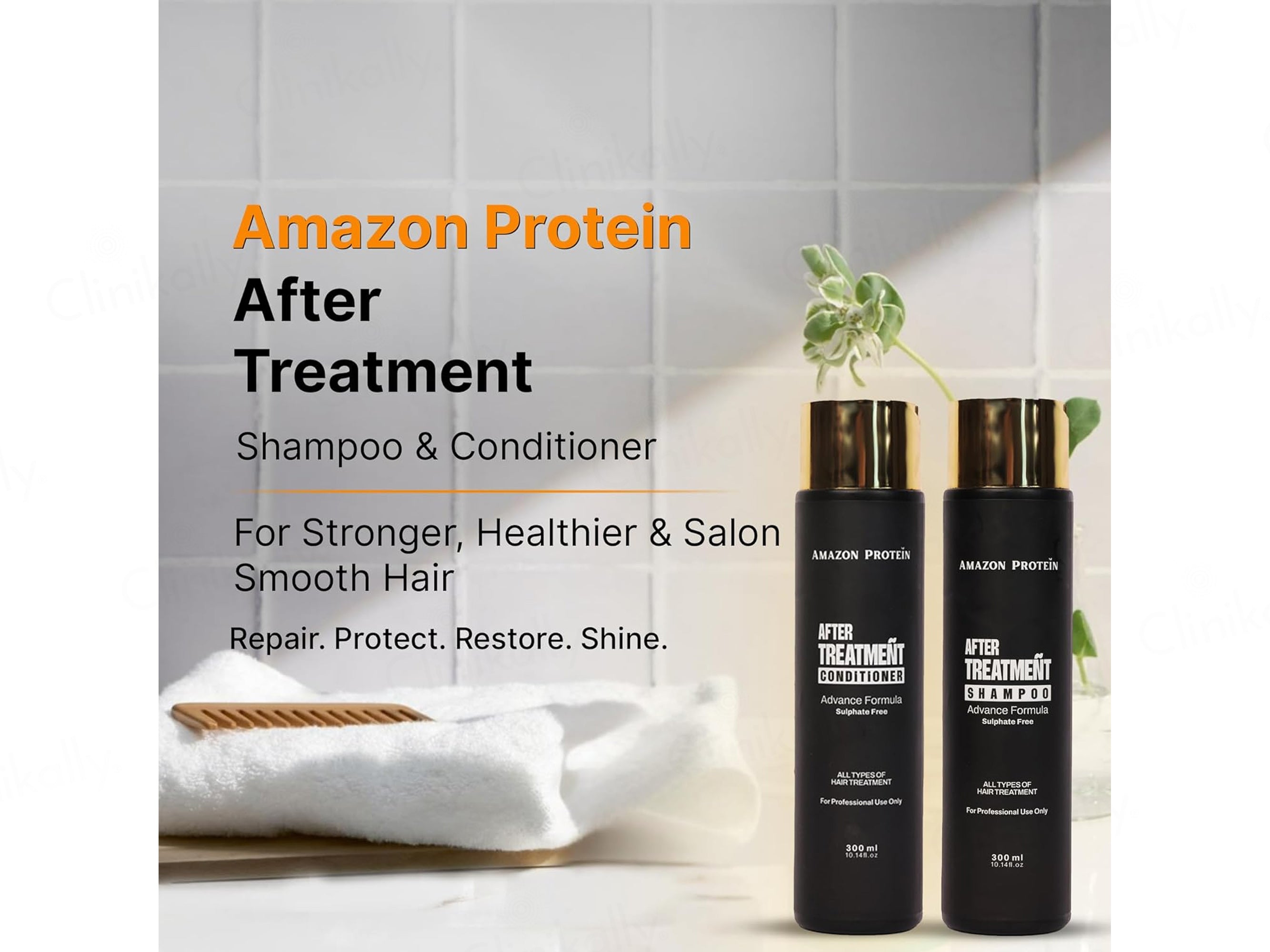 Amazon Protein Advance Formula After Treatment Shampoo + Conditioner Combo