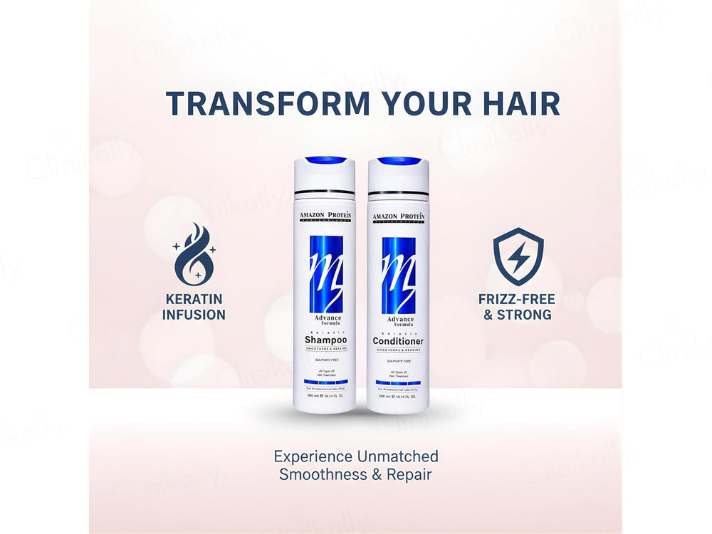 Amazon Protein Advance Formula Keratin Shampoo + Conditioner Combo