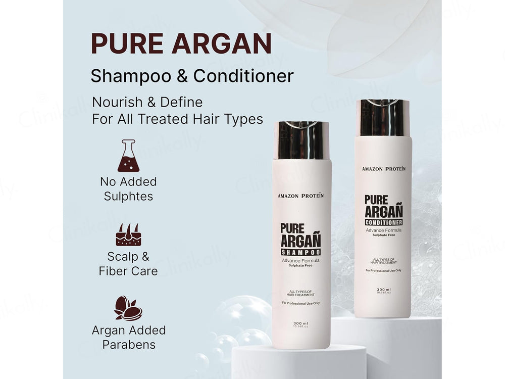 Amazon Protein Advance Formula Pure Argan Shampoo + Conditioner Combo