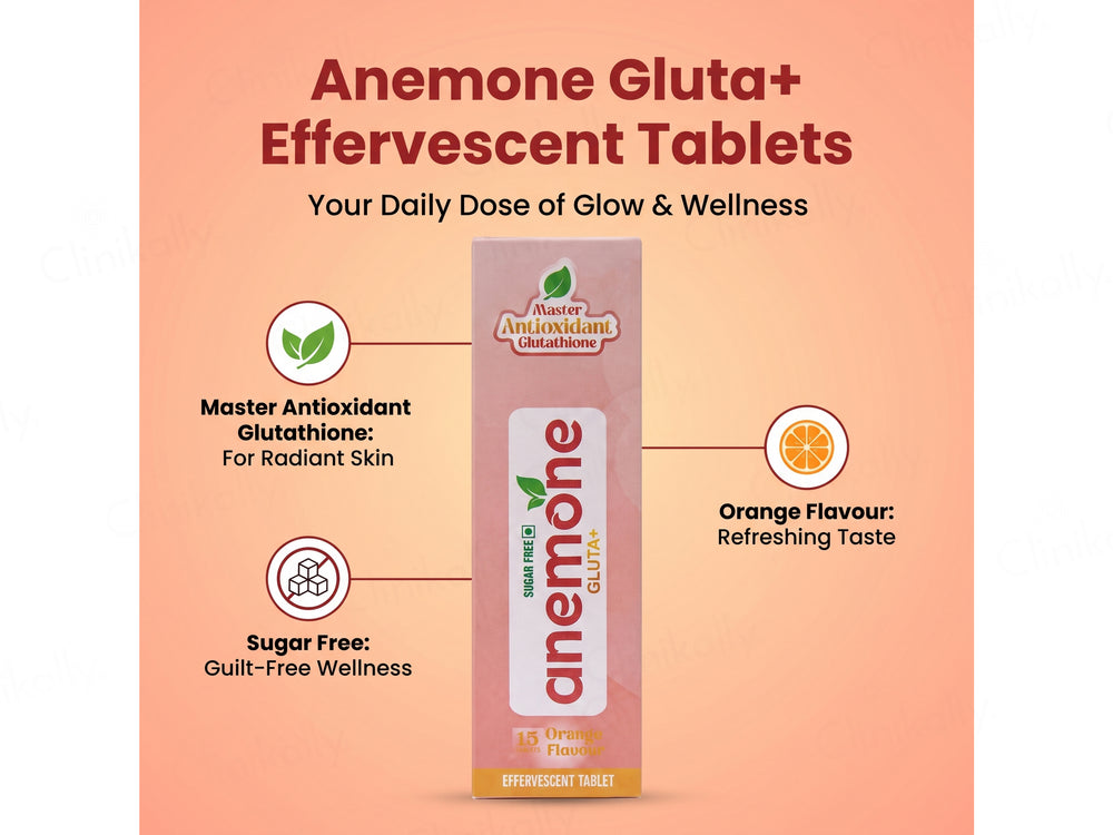 Anemone Gluta+ Effervescent Tablet - Orange Flavour