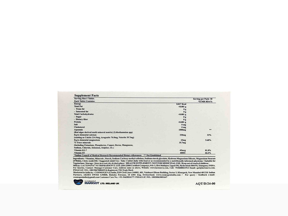 Aquared Aquamin, Vitamin K2-7 & Vitamin D3 Tablet