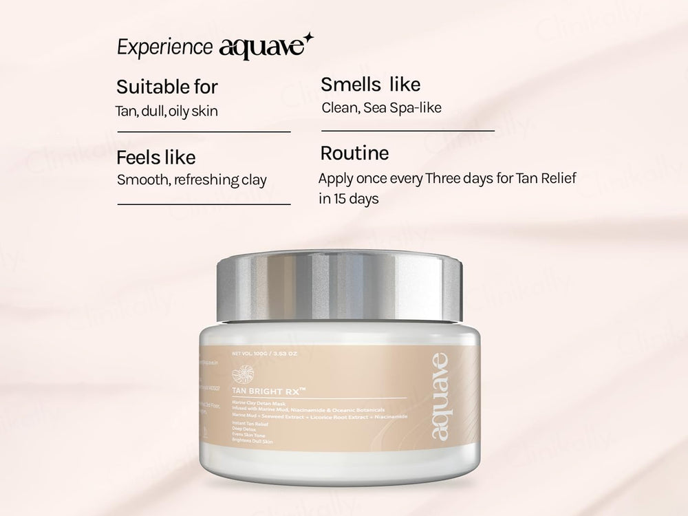 Aquave Tan Bright RX Marine Clay Detan Face Mask