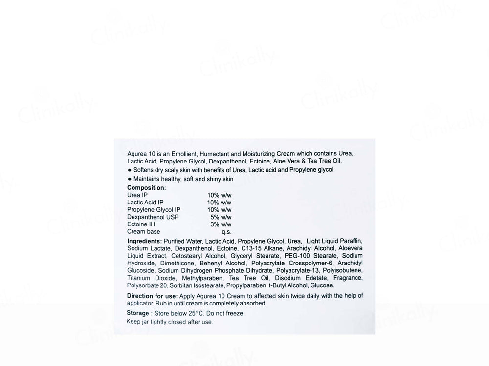 Aqurea 10 Moisturizing Urea Cream