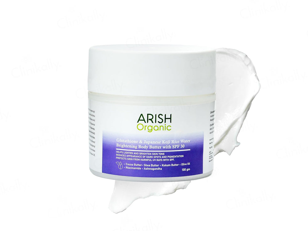 Arish Organic Glutathione & Japanese Koji Rice Water Brightening Body Butter With SPF 30