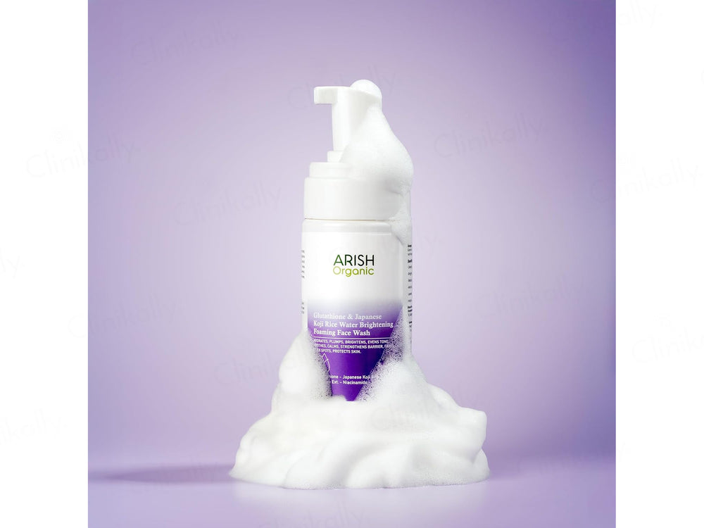 Arish Organic Glutathione & Japanese Koji Rice Water Brightening Foaming Face Wash