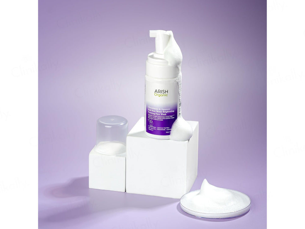 Arish Organic Glutathione & Japanese Koji Rice Water Brightening Foaming Face Wash