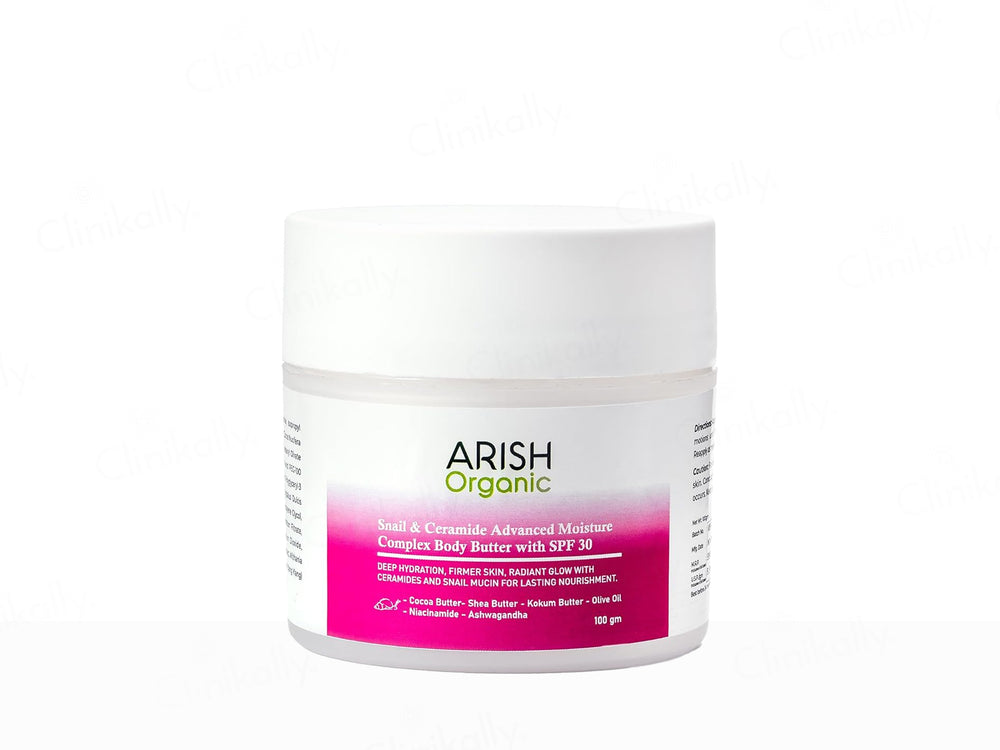 Arish Organic Snail & Ceramide Advanced Moisture Complex Body Butter With SPF 30