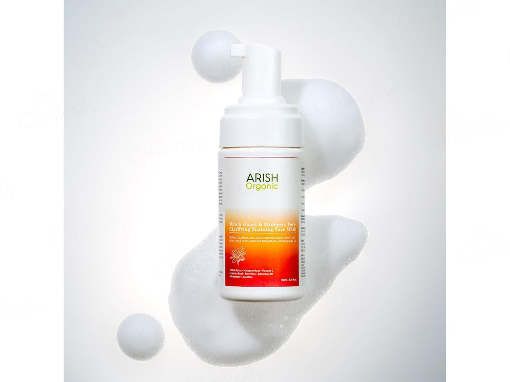 Arish Organic Witch Hazel & Mulberry Pore Clarifying Foaming Face Wash