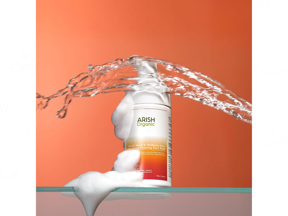 Arish Organic Witch Hazel & Mulberry Pore Clarifying Foaming Face Wash