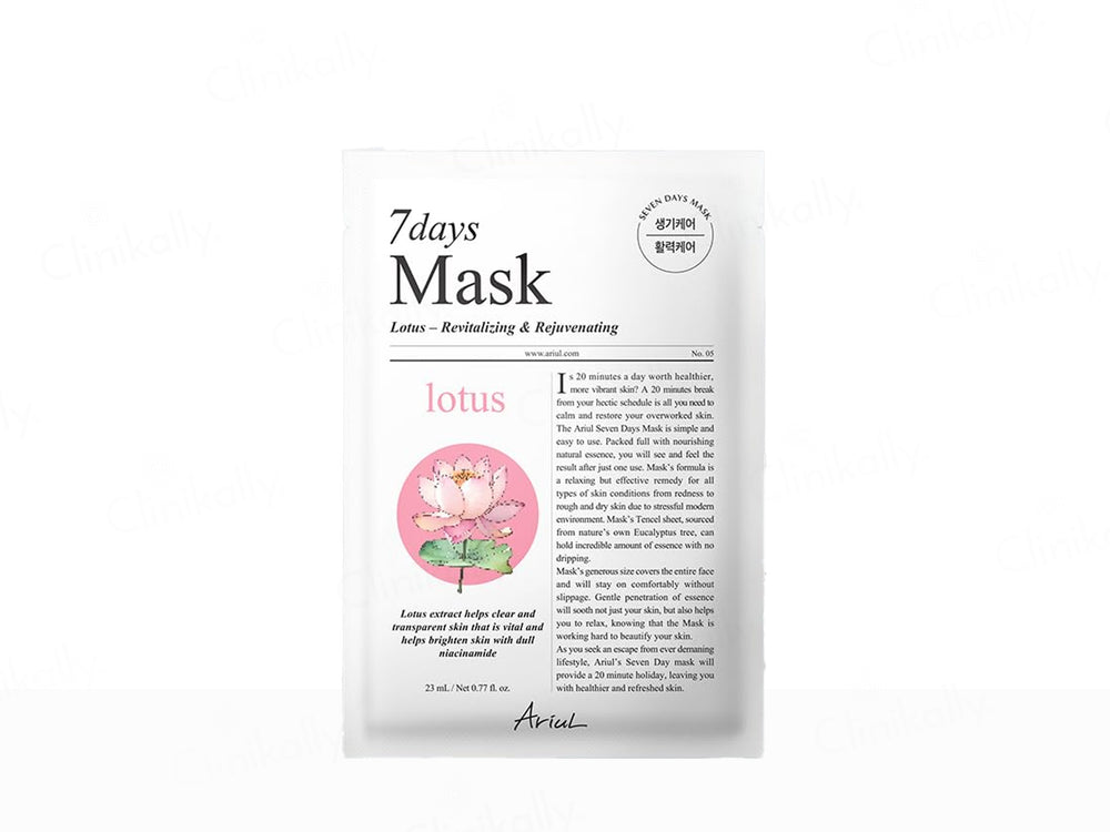 Ariul 7days Mask Lotus Revitalizing & Rejuvenating N
