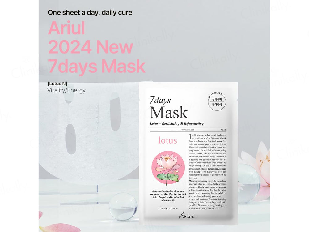 Ariul 7days Mask Lotus Revitalizing & Rejuvenating N
