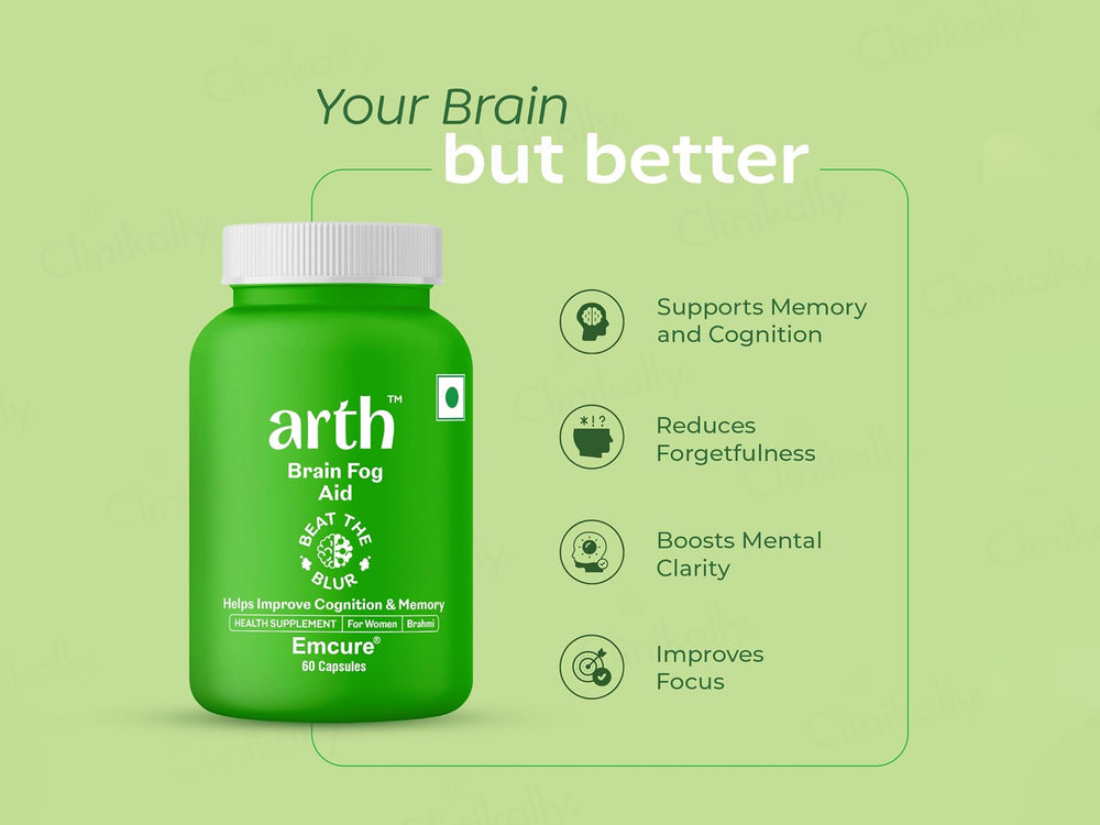 Arth Brain Fog Aid Health Supplement Capsule For Women