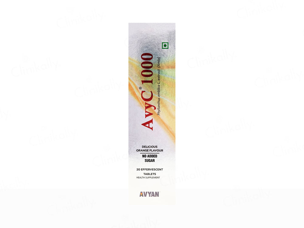 AvyC 1000 Vitamin C Effervescent Tablet - Delicious Orange Flavour