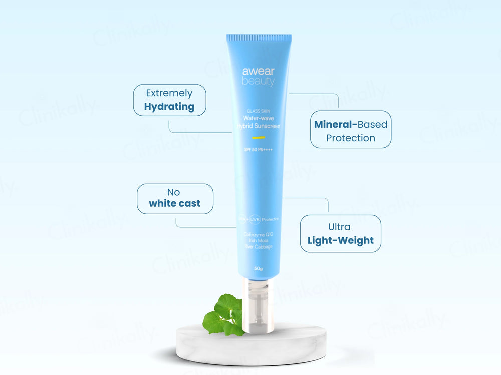 Awear Beauty Glass Skin Water-Wave Hybrid Sunscreen SPF 50 PA++++