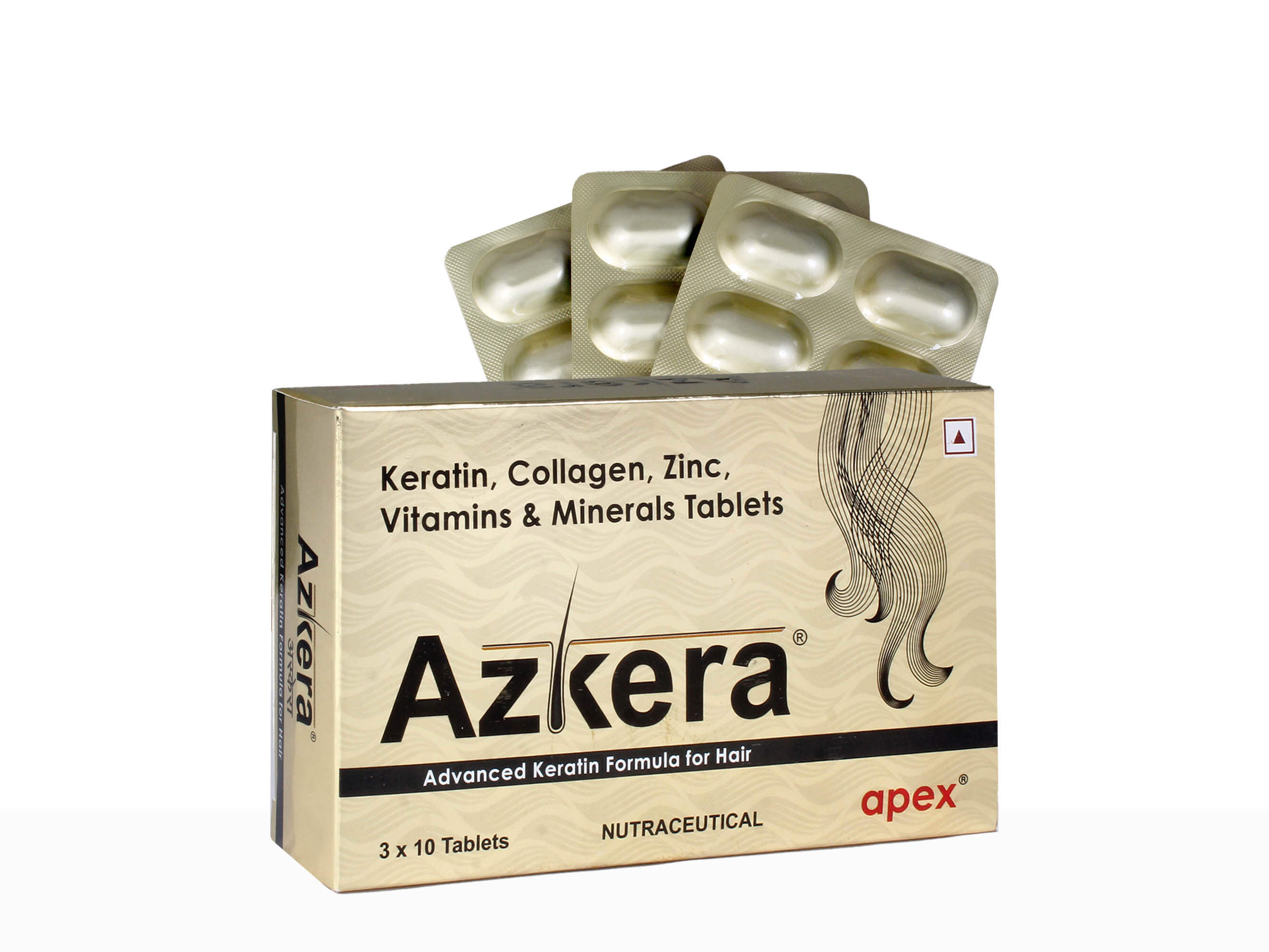 Azkera (Advanced Keratin Formula For Hair Tablets) - Clinikally