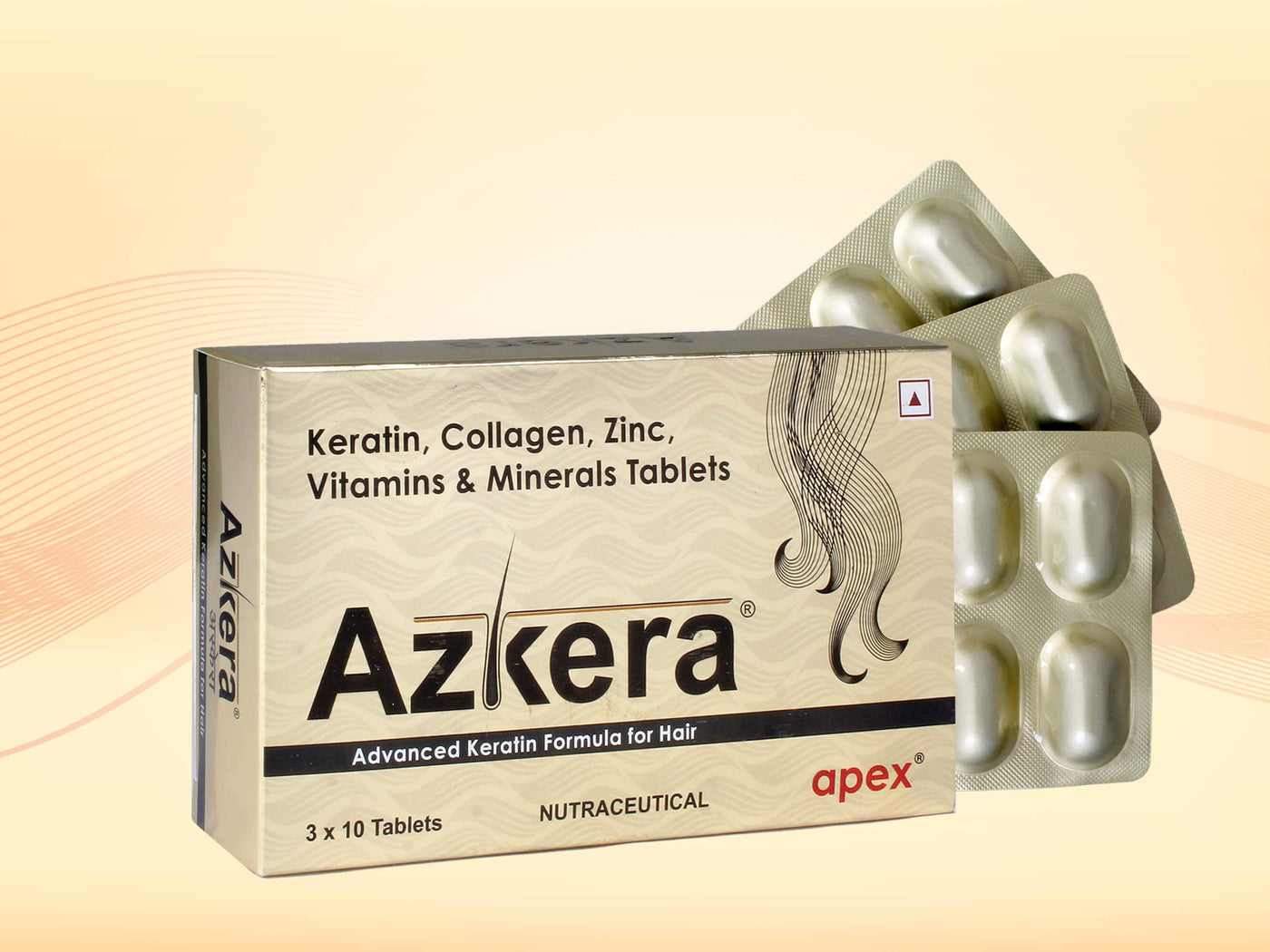 Azkera (Advanced Keratin Formula For Hair Tablets) - Clinikally