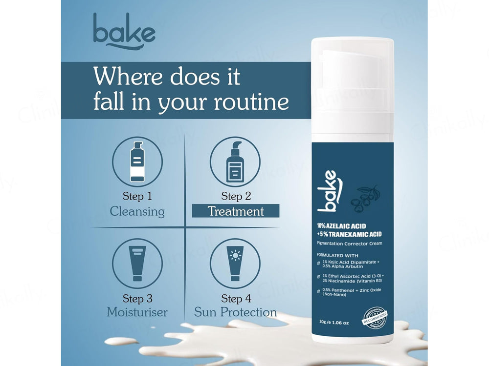 BAKE 10% Azelaic Acid + 5% Tranexamic Acid Pigmentation Corrector Cream