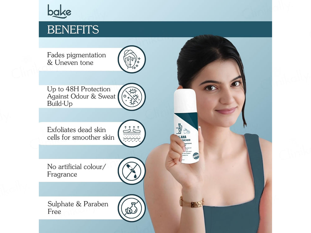 BAKE 6% AHA + 2% Kojic Acid Underarm Brightening Roll On Serum