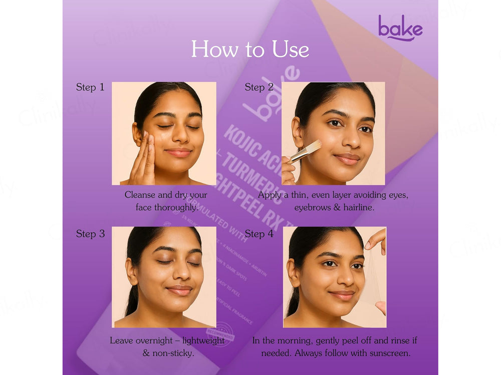 BAKE Kojic Acid + Turmeric Nightpeel Rx Face Mask