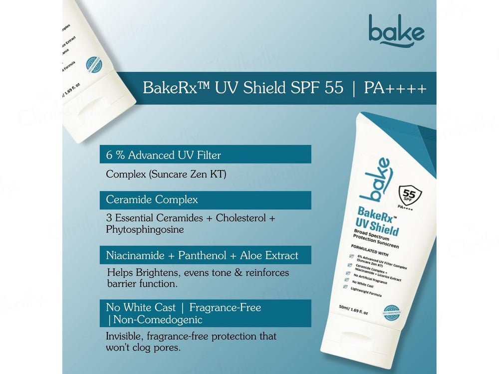 BAKE Rx UV Shield Sunscreen SPF 55 PA+++