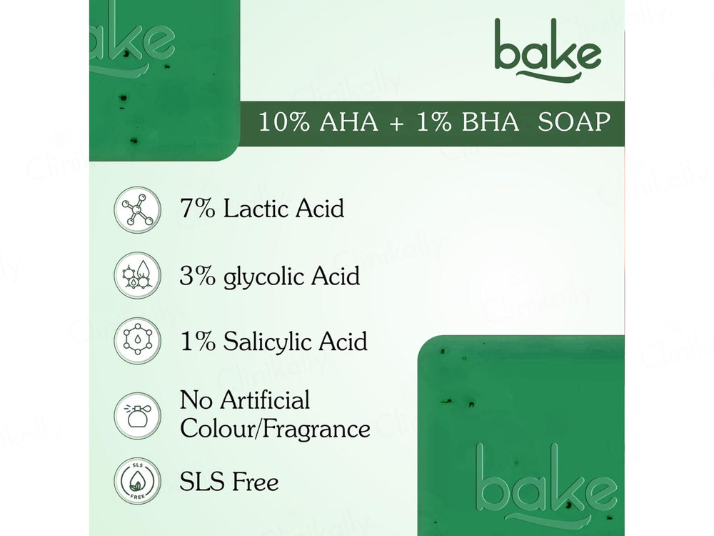 Bake 10% AHA + 1% BHA Daily Exfoliating Soap (Pack Of 2)