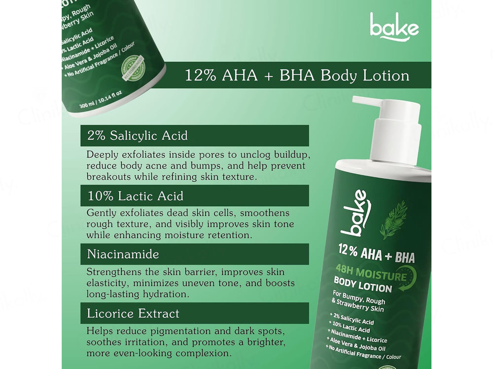 Bake 12% AHA + BHA Body Lotion