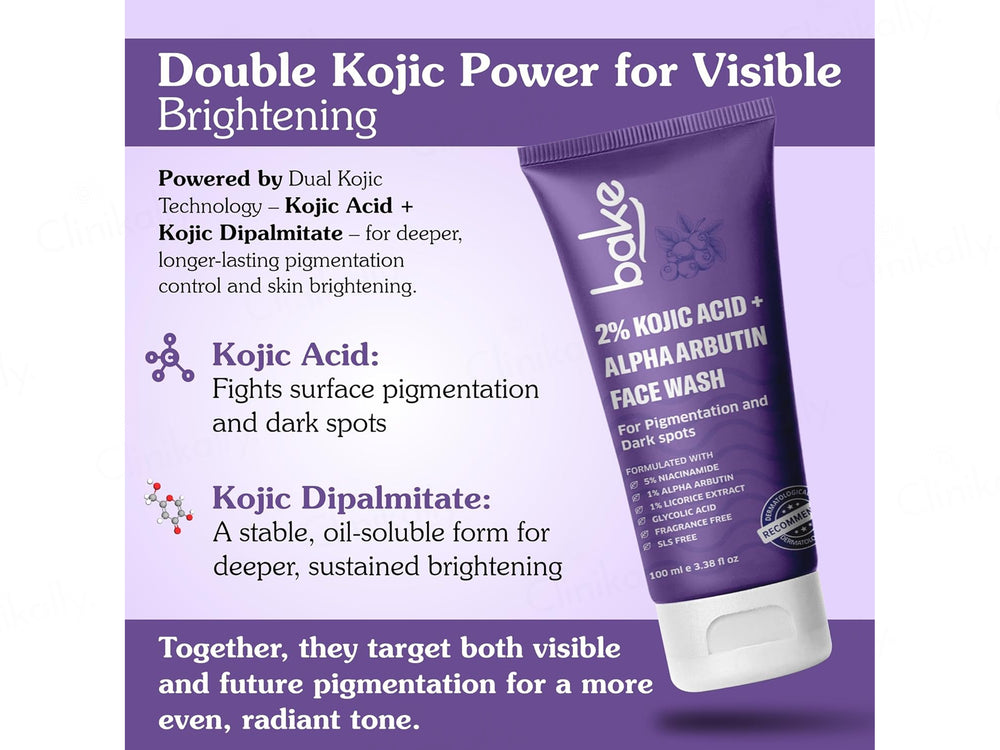 Bake 2% Kojic Acid + Alpha Arbutin Facewash