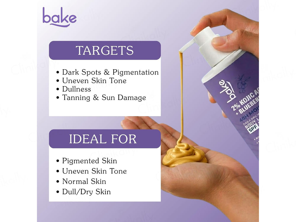 Bake 2% Kojic Acid + Blueberry Daily Brightening Body Lotion SPF 30