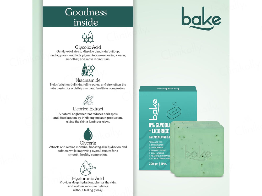 Bake 8% Glycolic Acid + Licorice Extract Daily Renewing & Brightening Soap