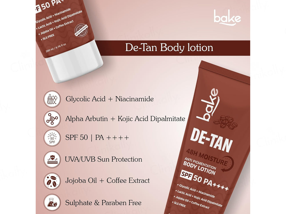 Bake De-Tan Anti Pigmentation Body Lotion SPF 50 PA++++