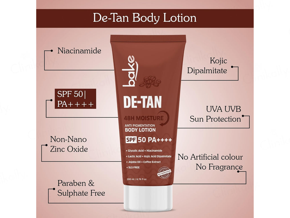 Bake De-Tan Anti Pigmentation Body Lotion SPF 50 PA++++