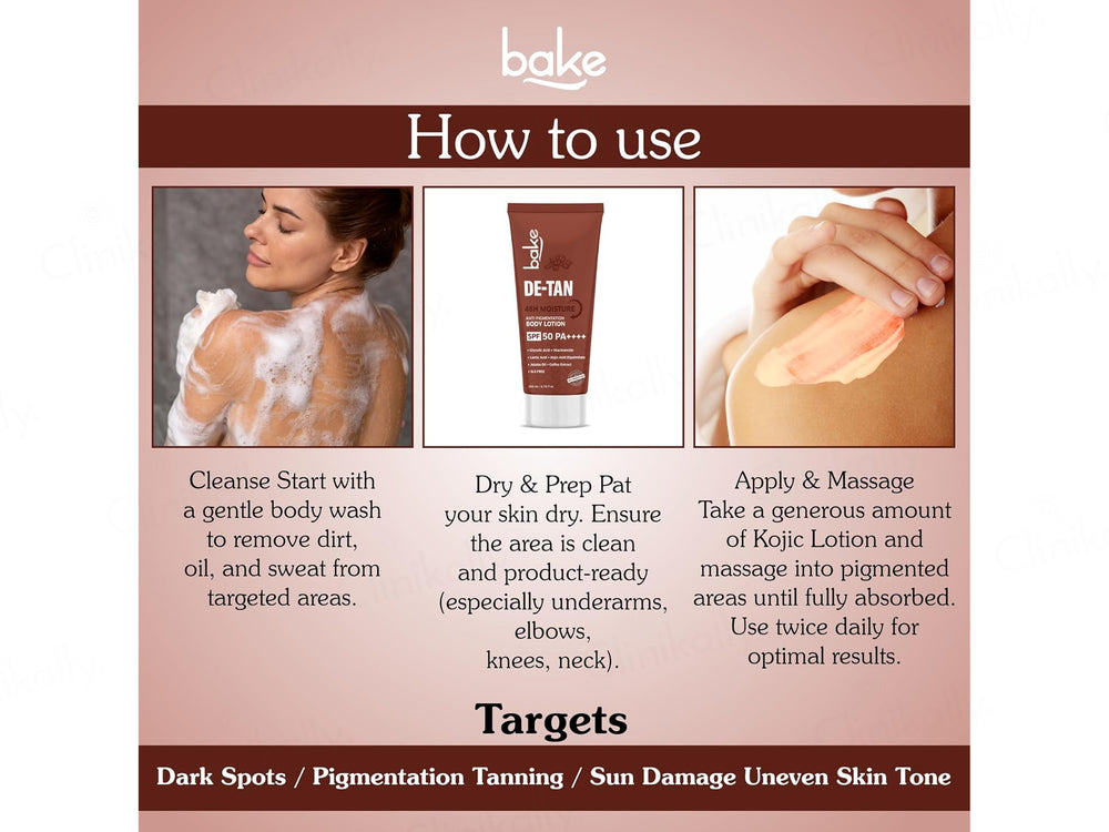 Bake De-Tan Anti Pigmentation Body Lotion SPF 50 PA++++