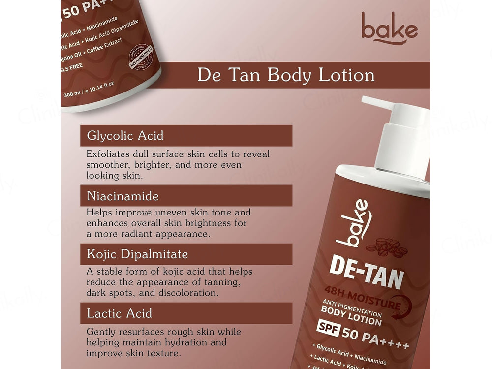 Bake De-Tan Anti Pigmentation Body Lotion SPF 50 PA++++