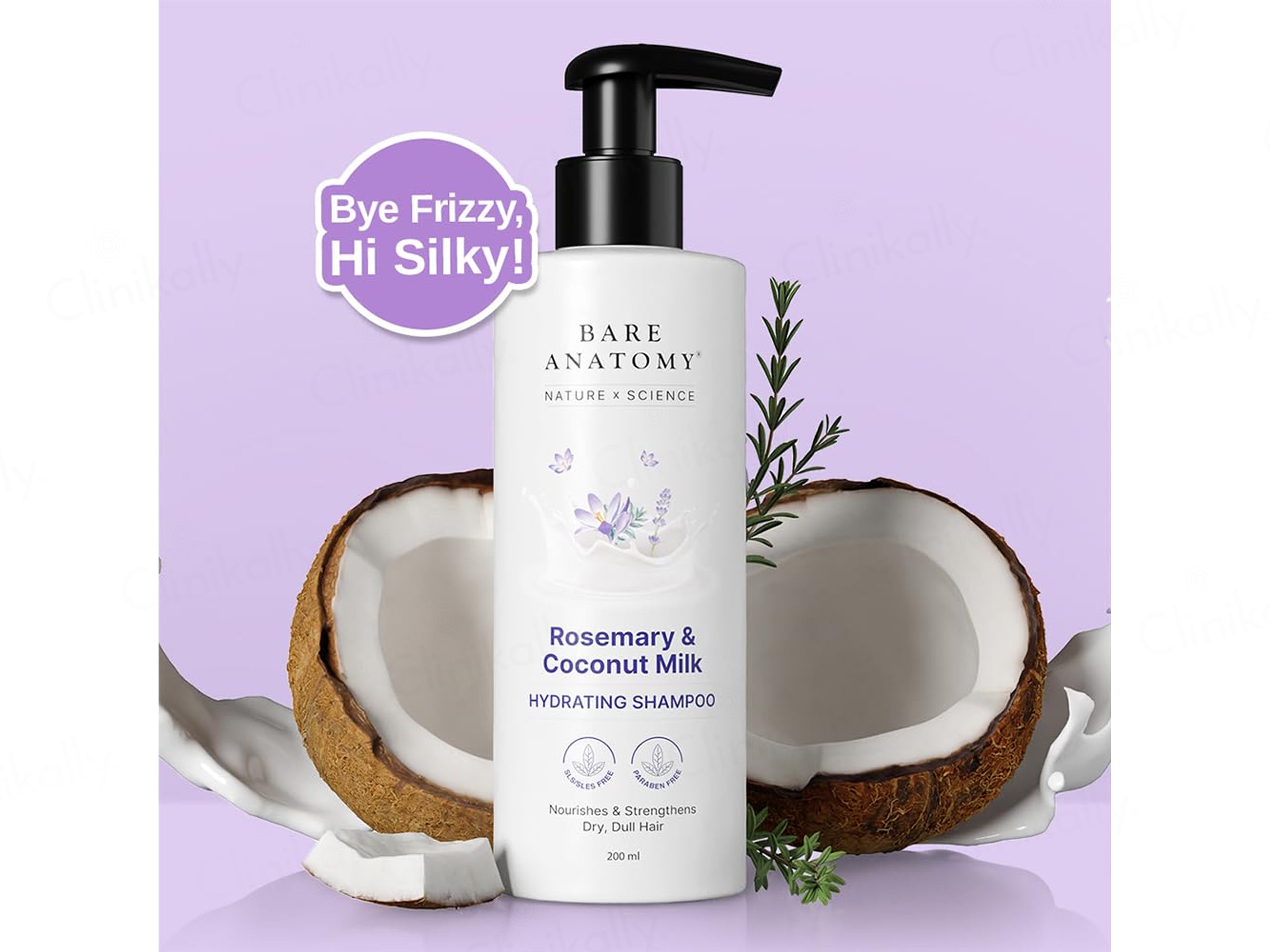 Bare Anatomy Rosemary & Coconut Milk Hydrating Shampoo
